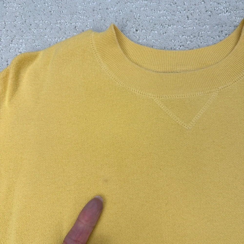 Naadam Sweatshirt Jogger Set Women S Yellow Cotton Cashmere 2 Piece Loungewear - Picture 3 of 16